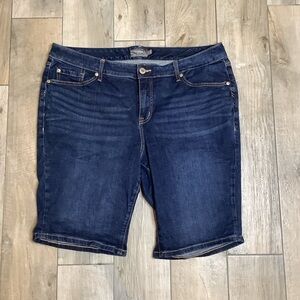 torrid Dark Blue Denim Bermuda Shorts